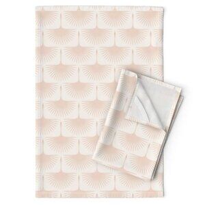 tea towel Spoonflower Fabrics Swans - Farrow and Ball Pink Ground Fabric